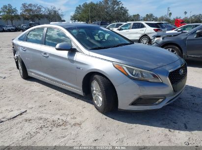 2016 HYUNDAI SONATA HYBRID SE Silver  Hybrid KMHE24L13GA038494 photo #1