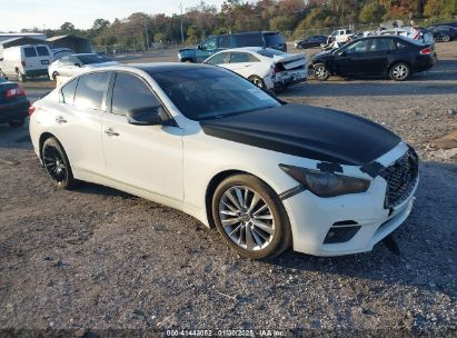 2018 INFINITI Q50 3.0T LUXE White  Gasoline JN1EV7APXJM362748 photo #1