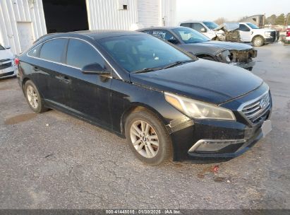 2015 HYUNDAI SONATA SE Black  Gasoline 5NPE24AF7FH204168 photo #1