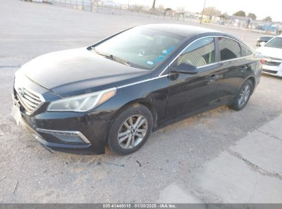 2015 HYUNDAI SONATA SE Black  Gasoline 5NPE24AF7FH204168 photo #3