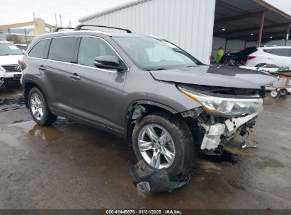 2015 TOYOTA HIGHLANDER LIMITED V6 Gray  Gasoline 5TDDKRFHXFS129575 photo #1