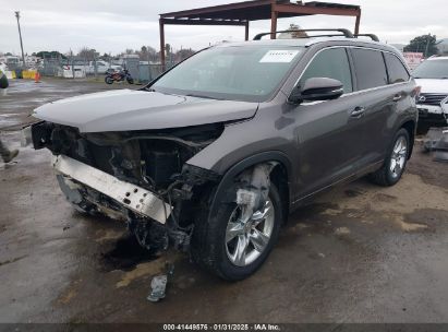 2015 TOYOTA HIGHLANDER LIMITED V6 Gray  Gasoline 5TDDKRFHXFS129575 photo #3