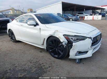 2019 INFINITI Q60 3.0T LUXE White  Gasoline JN1EV7EKXKM230444 photo #1