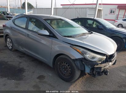 2016 HYUNDAI ELANTRA SE Silver  Gasoline 5NPDH4AE2GH708274 photo #1