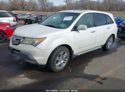 2009 ACURA MDX TECHNOLOGY PACKAGE White  Gasoline 2HNYD28659H530821 photo #3