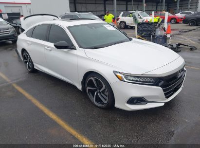 2022 HONDA ACCORD SPORT 2.0T White  Gasoline 1HGCV2F34NA016832 photo #1