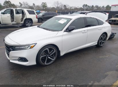 2022 HONDA ACCORD SPORT 2.0T White  Gasoline 1HGCV2F34NA016832 photo #3