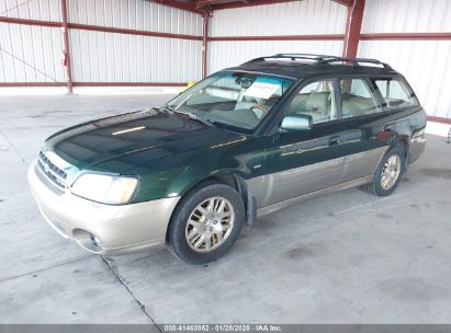 2001 SUBARU OUTBACK H6-3.0 Green  Gasoline 4S3BH896917641339 photo #3