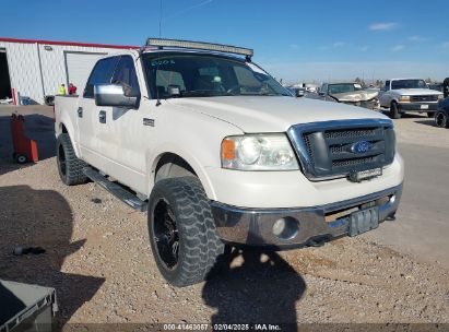 2008 FORD F-150 LARIAT White  Flexible Fuel 1FTPW14V68KB18286 photo #1