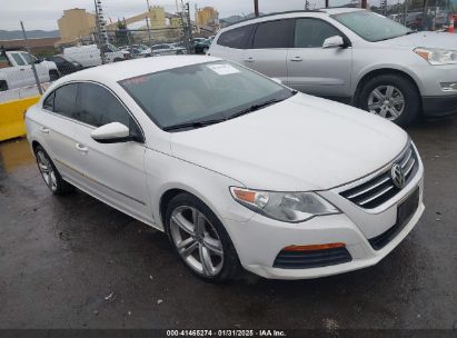 2012 VOLKSWAGEN CC SPORT White  Gasoline WVWMP7AN1CE538584 photo #1