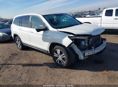 2018 HONDA PILOT EX White  Gasoline 5FNYF5H39JB003706 photo #1