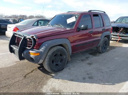 2003 JEEP LIBERTY SPORT Burgundy  Gasoline 1J4GL48K13W508329 photo #3