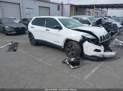 2015 JEEP CHEROKEE SPORT White  Gasoline 1C4PJLAB8FW542210 photo #1