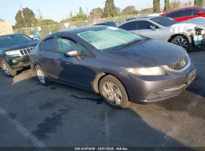 2014 HONDA CIVIC LX Gray  Gasoline 19XFB2F50EE222748 photo #1