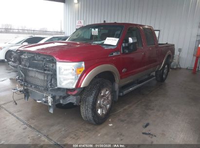 2014 FORD F-250 LARIAT Red  Diesel 1FT7W2BT9EEA83969 photo #3