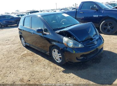 2007 HONDA FIT SPORT Black  Gasoline JHMGD386X7S013607 photo #1