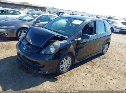 2007 HONDA FIT SPORT Black  Gasoline JHMGD386X7S013607 photo #3