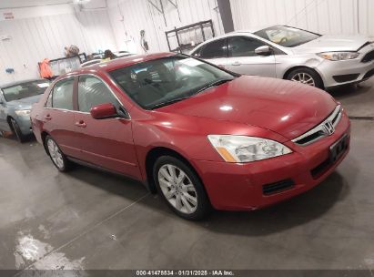 2007 HONDA ACCORD 3.0 SE Red  Gasoline 1HGCM66447A057371 photo #1