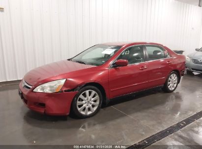 2007 HONDA ACCORD 3.0 SE Red  Gasoline 1HGCM66447A057371 photo #3