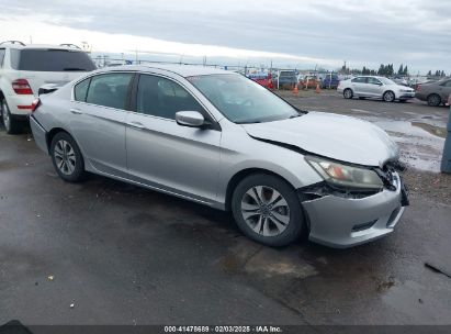 2014 HONDA ACCORD LX Silver  Gasoline 1HGCR2F34EA085475 photo #1