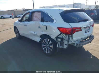 2015 ACURA MDX TECHNOLOGY PACKAGE White  Gasoline 5FRYD3H4XFB009068 photo #4