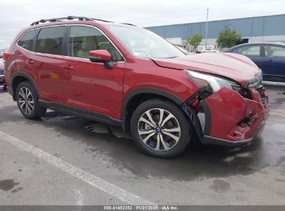 2022 SUBARU FORESTER LIMITED Burgundy  Gasoline JF2SKAPC2NH477502 photo #1