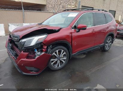 2022 SUBARU FORESTER LIMITED Burgundy  Gasoline JF2SKAPC2NH477502 photo #3