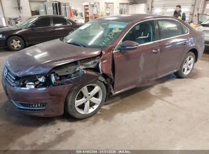 2012 VOLKSWAGEN PASSAT 2.5L SE Burgundy  Gasoline 1VWBH7A35CC075103 photo #3