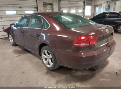 2012 VOLKSWAGEN PASSAT 2.5L SE Burgundy  Gasoline 1VWBH7A35CC075103 photo #4