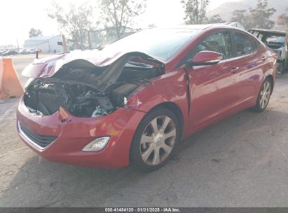 2013 HYUNDAI ELANTRA LIMITED Red  Gasoline KMHDH4AE6DU714852 photo #3