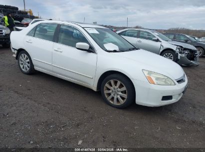 2007 HONDA ACCORD 3.0 EX White  Gasoline 1HGCM66567A052830 photo #1