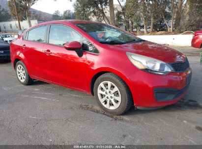 2015 KIA RIO LX Red  Gasoline KNADM4A30F6494983 photo #1