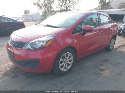 2015 KIA RIO LX Red  Gasoline KNADM4A30F6494983 photo #3