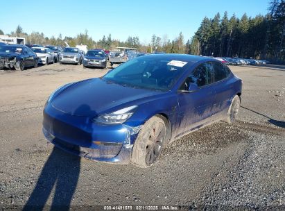 2020 TESLA MODEL 3 PERFORMANCE DUAL MOTOR ALL-WHEEL DRIVE Blue  Electric 5YJ3E1ECXLF647079 photo #3