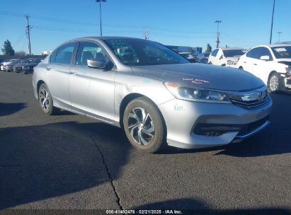 2017 HONDA ACCORD LX Silver  Gasoline 1HGCR2F36HA076698 photo #1