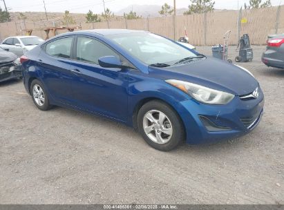 2015 HYUNDAI ELANTRA SE Blue  Gasoline 5NPDH4AE9FH581568 photo #1