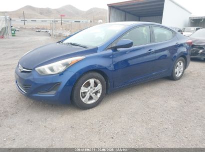 2015 HYUNDAI ELANTRA SE Blue  Gasoline 5NPDH4AE9FH581568 photo #3