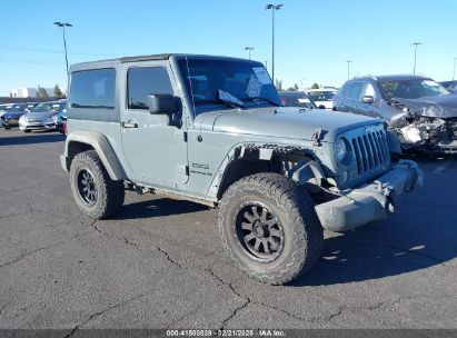 2015 JEEP WRANGLER SPORT Gray  Flexible Fuel 1C4AJWAG3FL626102 photo #1