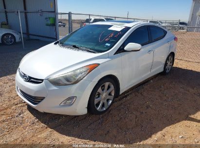 2013 HYUNDAI ELANTRA LIMITED White  Gasoline 5NPDH4AE6DH427798 photo #3