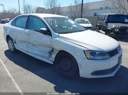 2014 VOLKSWAGEN JETTA 2.0L S White  Gasoline 3VW2K7AJ6EM379283 photo #1