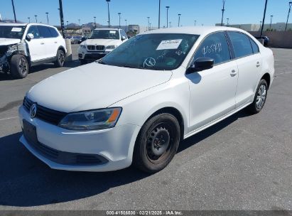 2014 VOLKSWAGEN JETTA 2.0L S White  Gasoline 3VW2K7AJ6EM379283 photo #3