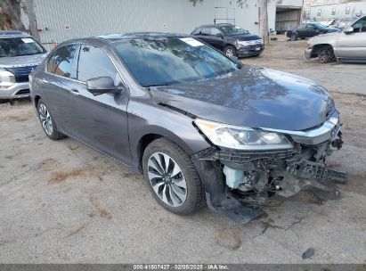 2017 HONDA ACCORD HYBRID EX-L Gray  Hybrid JHMCR6F57HC031487 photo #1