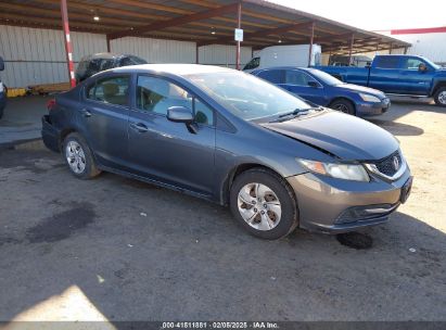 2013 HONDA CIVIC LX Gray  Gasoline 19XFB2F55DE236224 photo #1