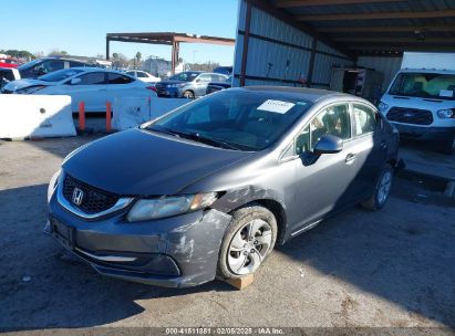 2013 HONDA CIVIC LX Gray  Gasoline 19XFB2F55DE236224 photo #3