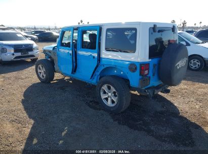 2017 JEEP WRANGLER UNLIMITED 75TH ANNIVERSARY EDITION 4X4/CHIEF EDITION 4X4/SAHARA 4X4/SMOKY MOUNTAIN 4X4/WINTER 4X4 Blue  Flexible Fuel 1C4BJWEG7HL697322 photo #4