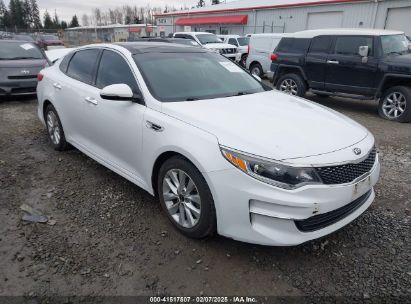 2018 KIA OPTIMA EX White  Gasoline 5XXGU4L37JG216573 photo #1