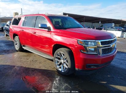 2015 CHEVROLET SUBURBAN 1500 LT Red  Gasoline 1GNSCJKC6FR137551 photo #1