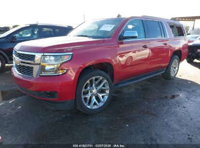 2015 CHEVROLET SUBURBAN 1500 LT Red  Gasoline 1GNSCJKC6FR137551 photo #3