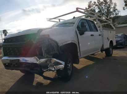 2021 CHEVROLET SILVERADO 2500HD 2WD DOUBLE CAB LONG BED WT White  Gasoline 1GB5WLE76MF173945 photo #3