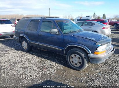 1999 CHEVROLET BLAZER LS Blue  Gasoline 1GNDT13W3X2139883 photo #1